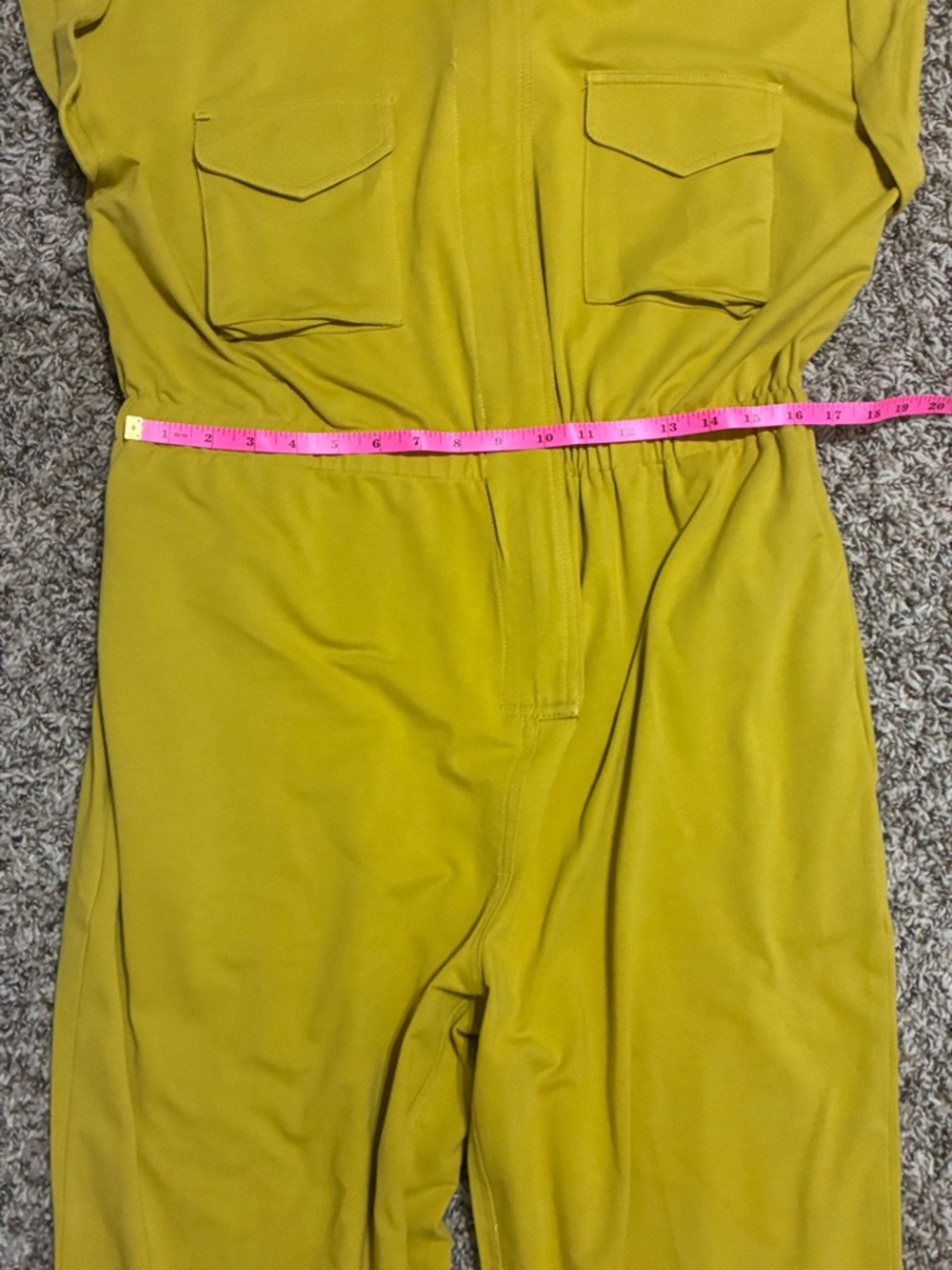 Utility Sleeveless Jumpsuit in Mustard - Picture 11 of 14